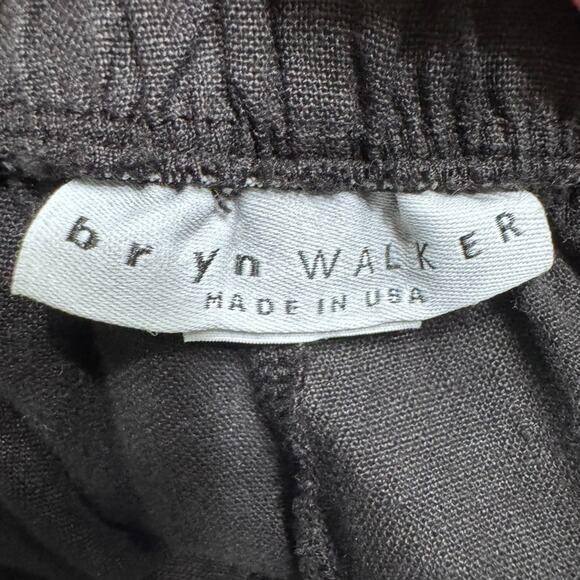 Bryn Walker Pants Womens 1X Black Linen Wide Leg Tapper Lagenlook Boho - Picture 2 of 16